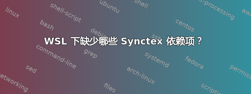 WSL 下缺少哪些 Synctex 依赖项？