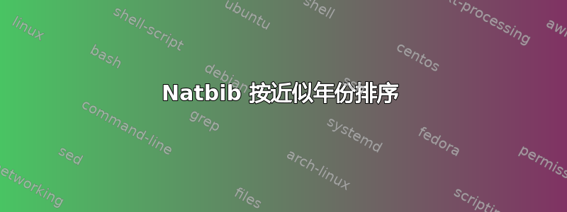 Natbib 按近似年份排序