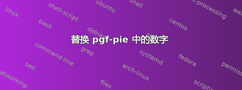 替换 pgf-pie 中的数字