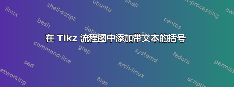 在 Tikz 流程图中添加带文本的括号