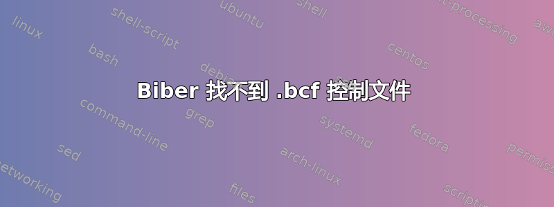 Biber 找不到 .bcf 控制文件