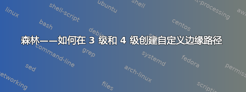 森林——如何在 3 级和 4 级创建自定义边缘路径