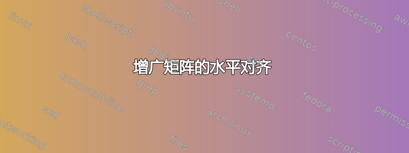 增广矩阵的水平对齐