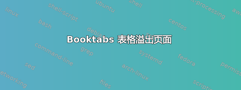 Booktabs 表格溢出页面