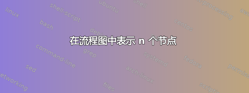 在流程图中表示 n 个节点