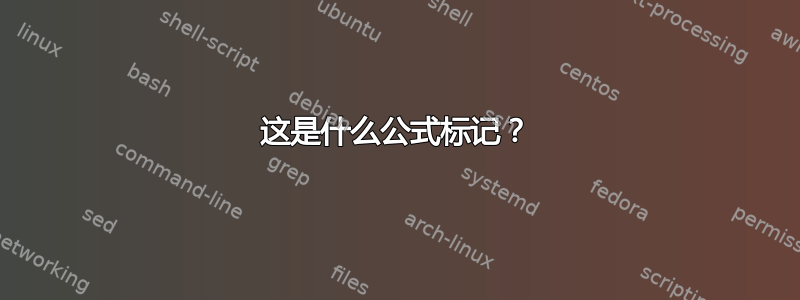 这是什么公式标记？