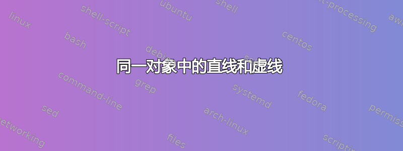 同一对象中的直线和虚线