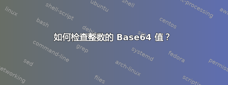 如何检查整数的 Base64 值？