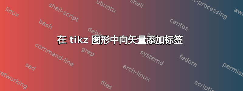 在 tikz 图形中向矢量添加标签