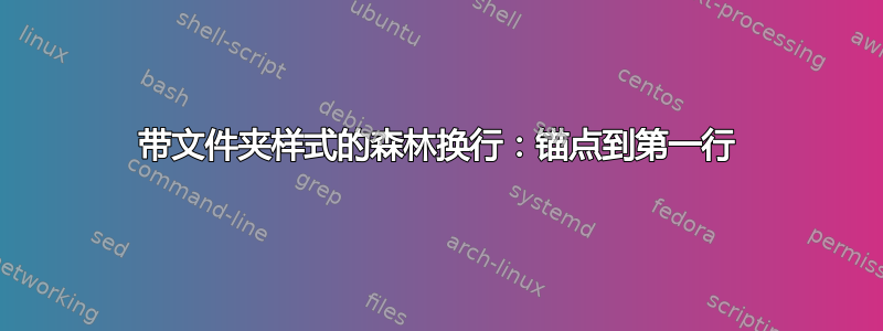 带文件夹样式的森林换行：锚点到第一行