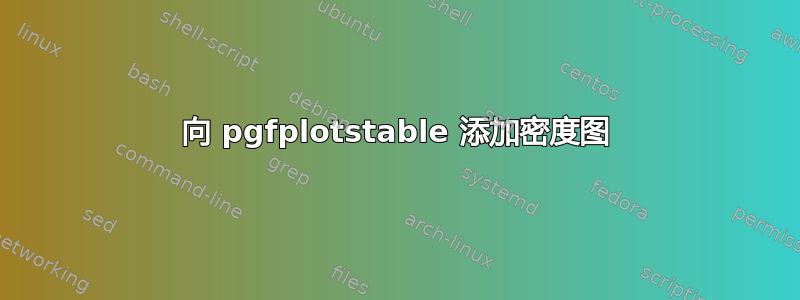 向 pgfplotstable 添加密度图