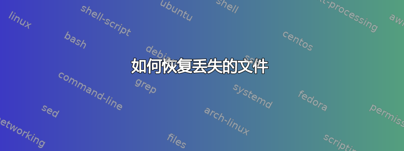 如何恢复丢失的文件