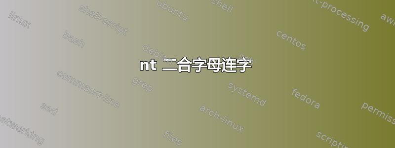 nt 二合字母连字