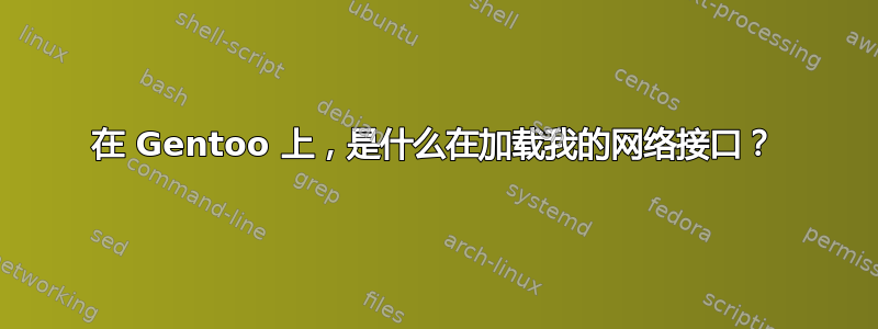 在 Gentoo 上，是什么在加载我的网络接口？