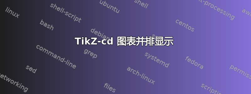 TikZ-cd 图表并排显示