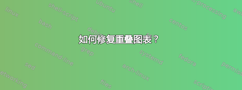 如何修复重叠图表？