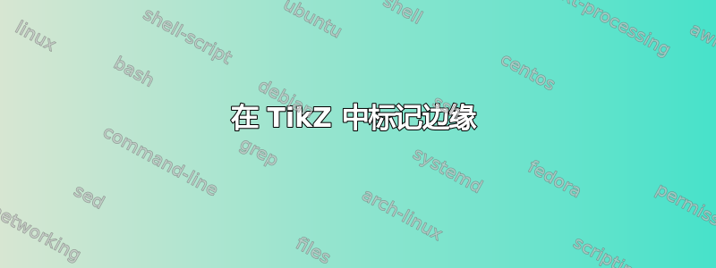 在 TikZ 中标记边缘