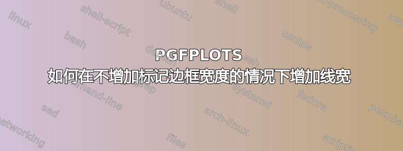 PGFPLOTS 如何在不增加标记边框宽度的情况下增加线宽