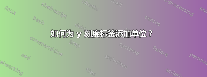 如何为 y 刻度标签添加单位？