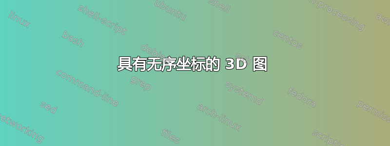 具有无序坐标的 3D 图