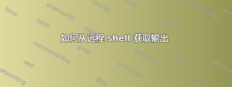 如何从远程 shell 获取输出