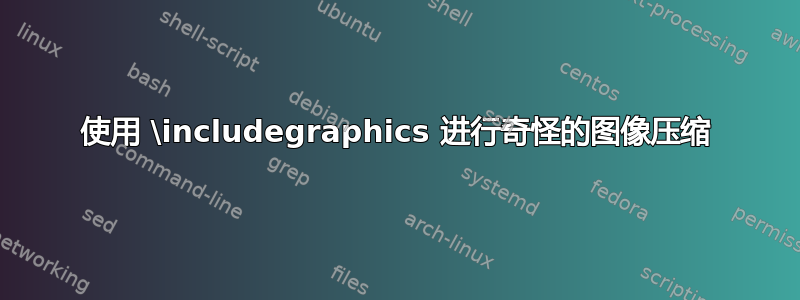 使用 \includegraphics 进行奇怪的图像压缩