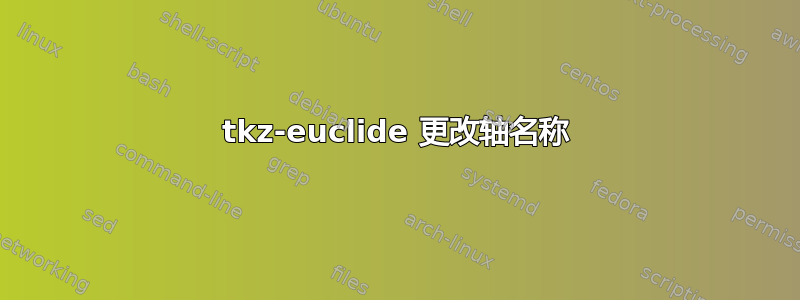 tkz-euclide 更改轴名称