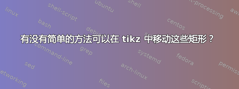 有没有简单的方法可以在 tikz 中移动这些矩形？