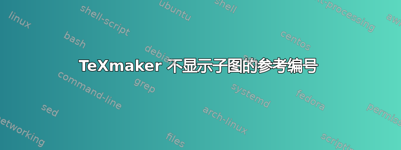 TeXmaker 不显示子图的参考编号