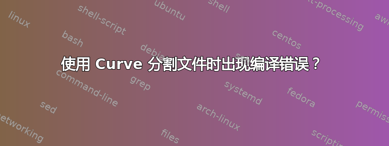 使用 Curve 分割文件时出现编译错误？