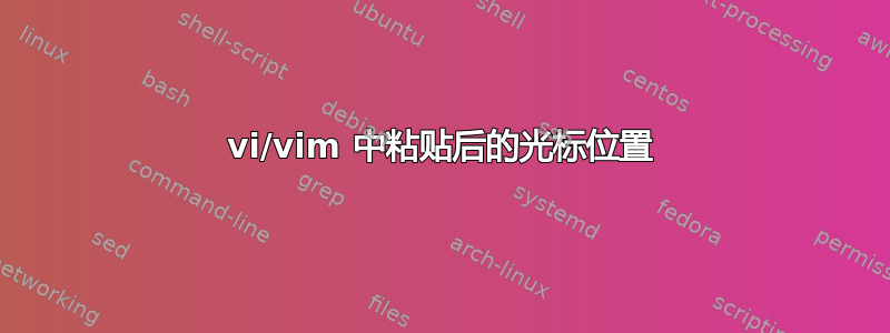 vi/vim 中粘贴后的光标位置