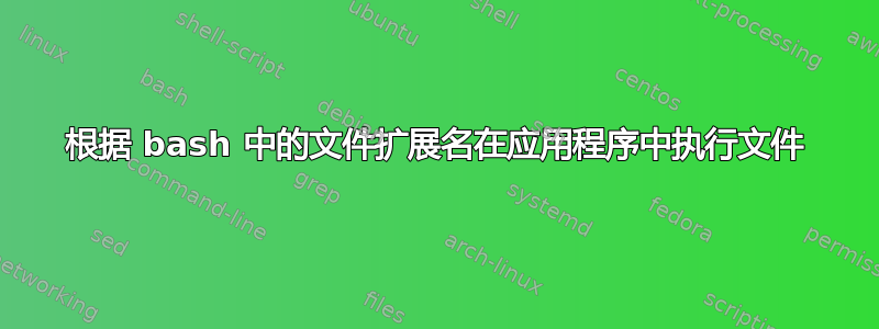 根据 bash 中的文件扩展名在应用程序中执行文件