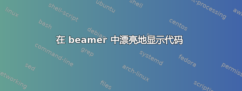 在 beamer 中漂亮地显示代码