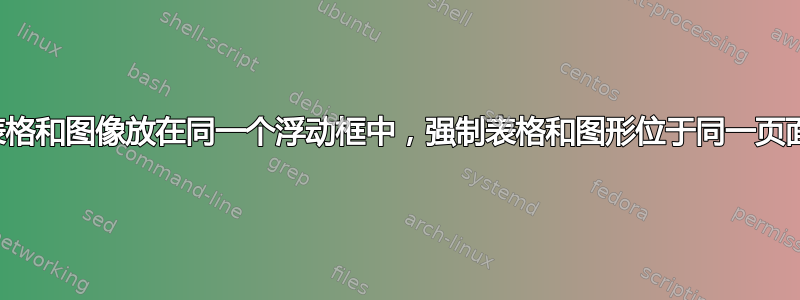 将表格和图像放在同一个浮动框中，强制表格和图形位于同一页面上