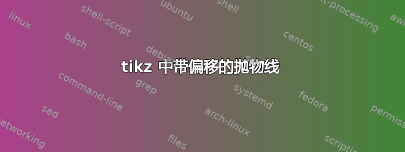 tikz 中带偏移的抛物线