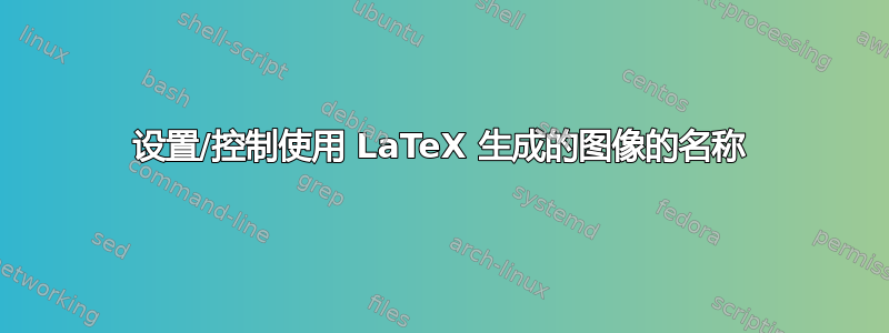 设置/控制使用 LaTeX 生成的图像的名称