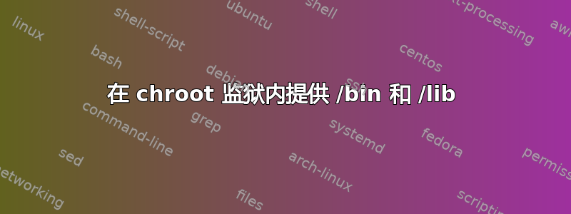 在 chroot 监狱内提供 /bin 和 /lib