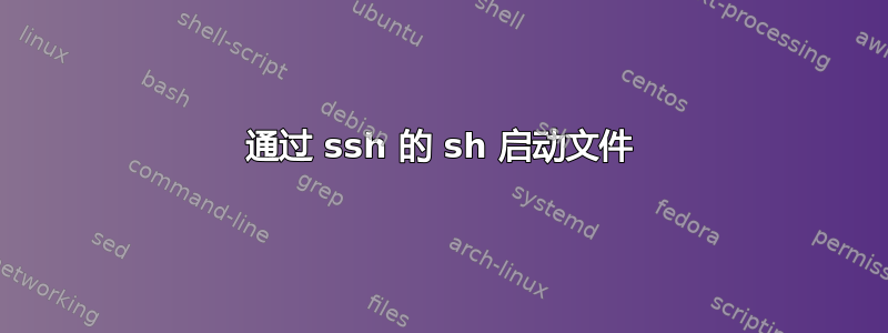 通过 ssh 的 sh 启动文件