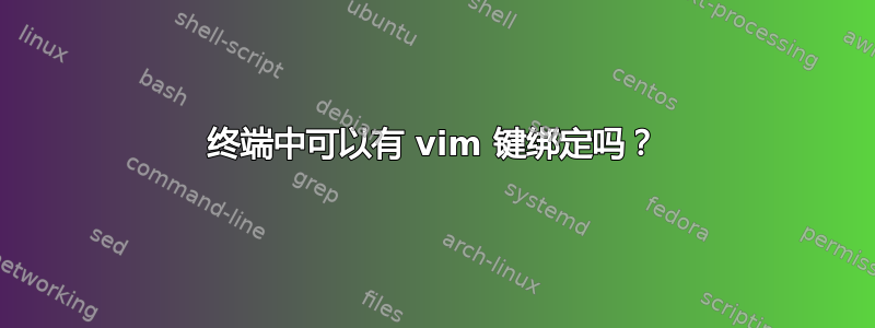 终端中可以有 vim 键绑定吗？