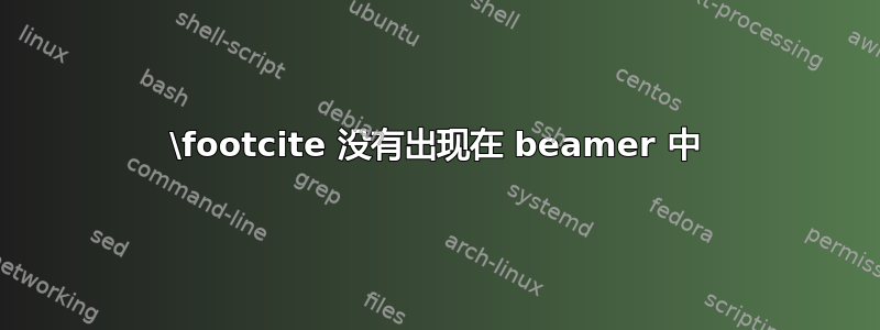 \footcite 没有出现在 beamer 中