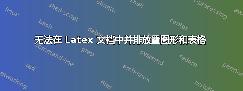 无法在 Latex 文档中并排放置图形和表格