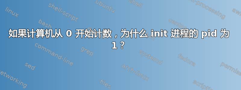 如果计算机从 0 开始计数，为什么 init 进程的 pid 为 1？