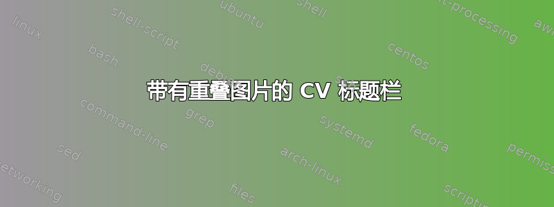 带有重叠图片的 CV 标题栏