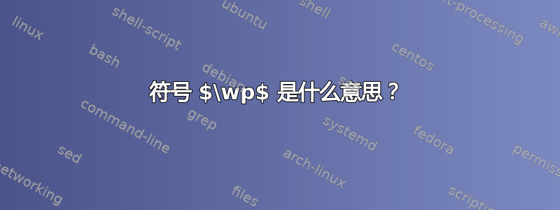 符号 $\wp$ 是什么意思？