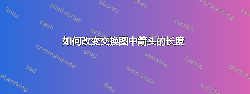 如何改变交换图中箭头的长度