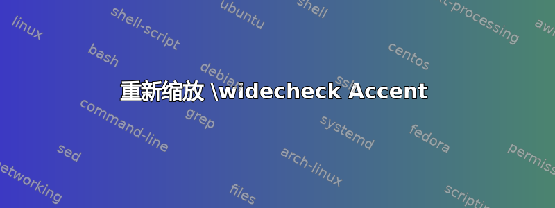 重新缩放 \widecheck Accent