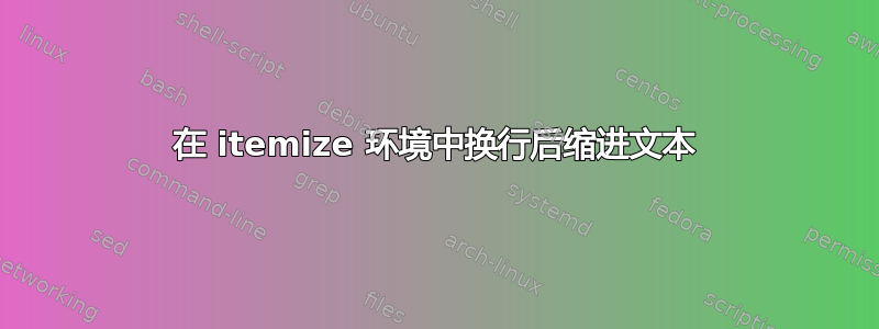 在 itemize 环境中换行后缩进文本