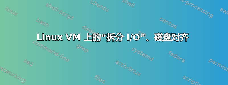 Linux VM 上的“拆分 I/O”、磁盘对齐