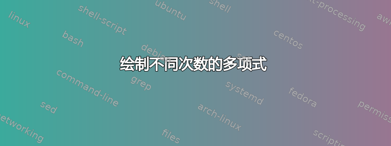 绘制不同次数的多项式