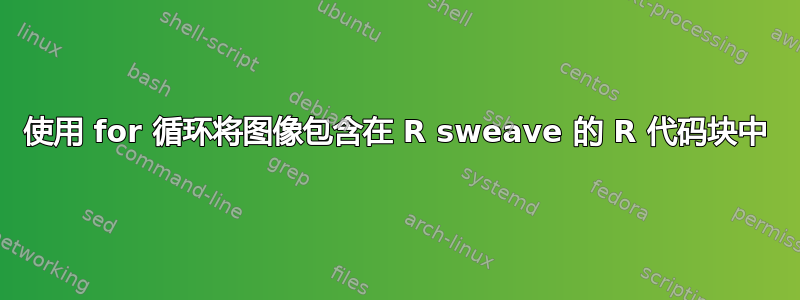 使用 for 循环将图像包含在 R sweave 的 R 代码块中